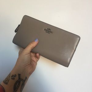 Coach Beige Skinny Wallet